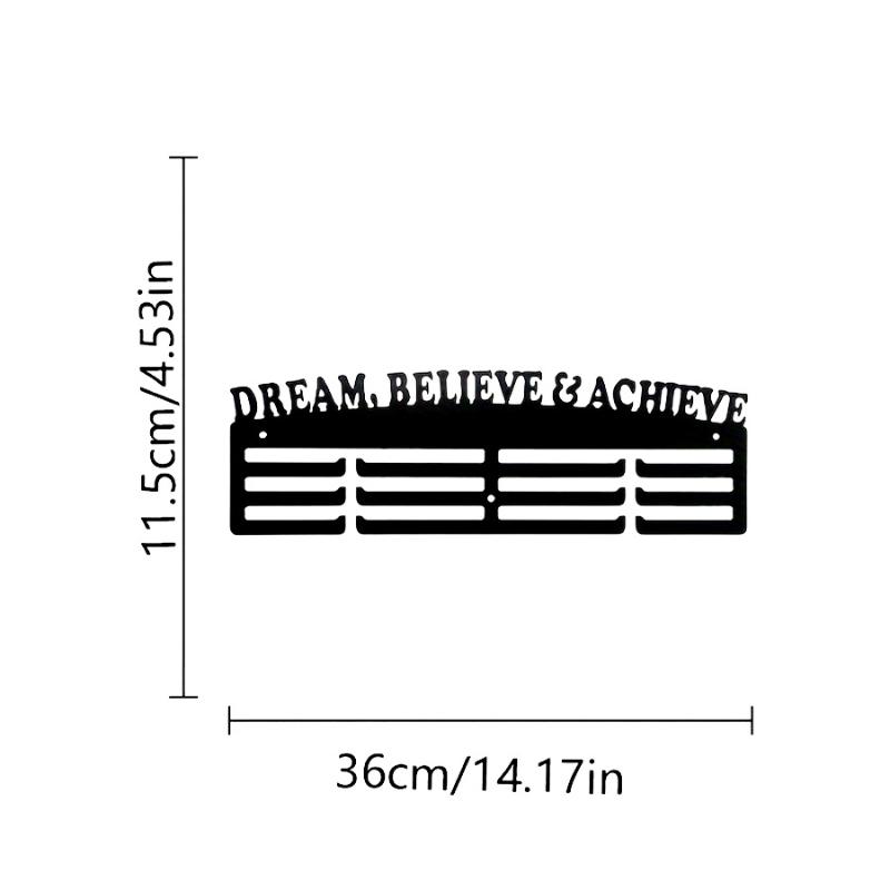 Football Match Running Medal Sports Display Holder, Run Male/ Female Runner Marathon Race Hanger Rack Organizer A4