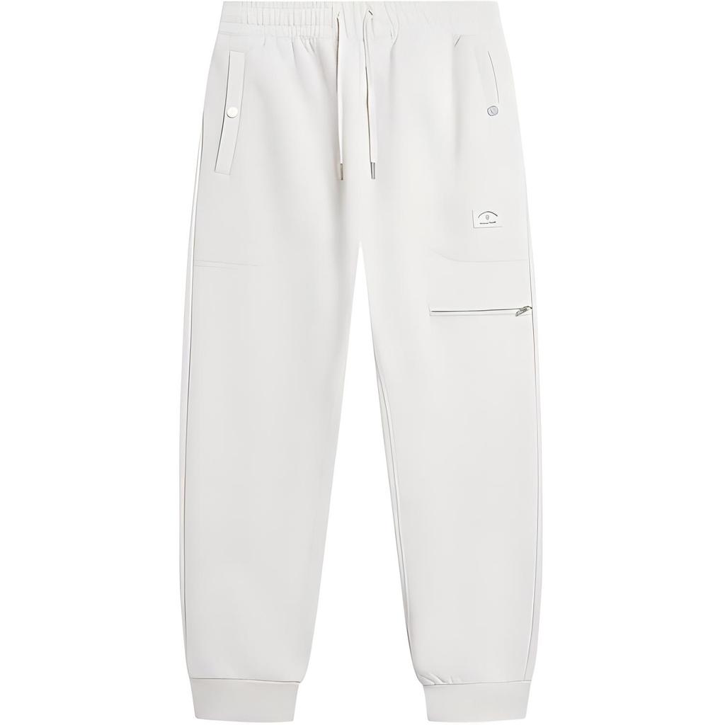 Li Ning Casual Pants Men's Ecru Moderate Cuffed Pants AKLU015-5