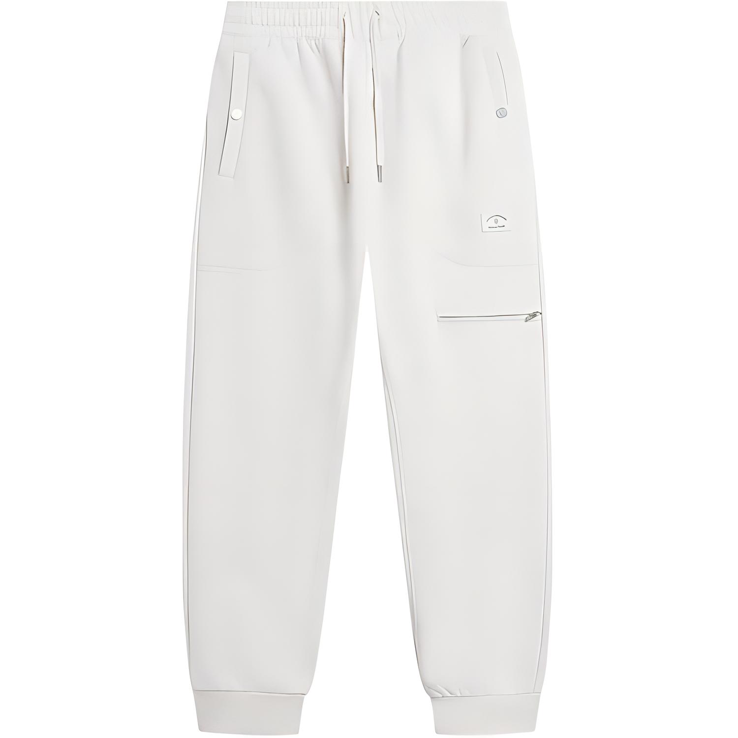 Li Ning Casual Pants Men s Ecru Moderate Cuffed Pants AKLU015-5 XL