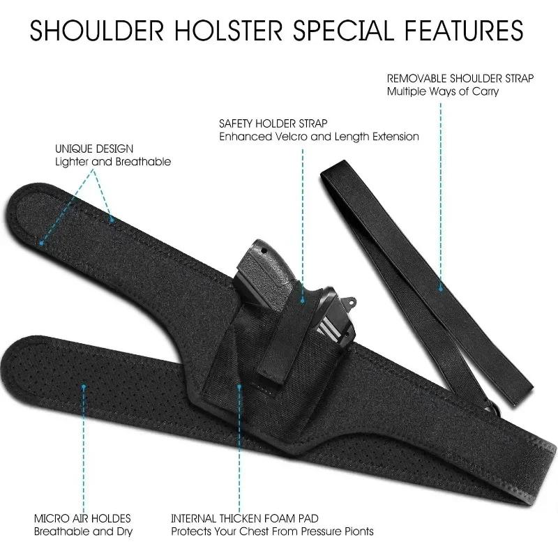 The Crossbody Underarm Concealed Elastic Sports Waist Strap Tactical Concealment Quick-pull Gun Holster
