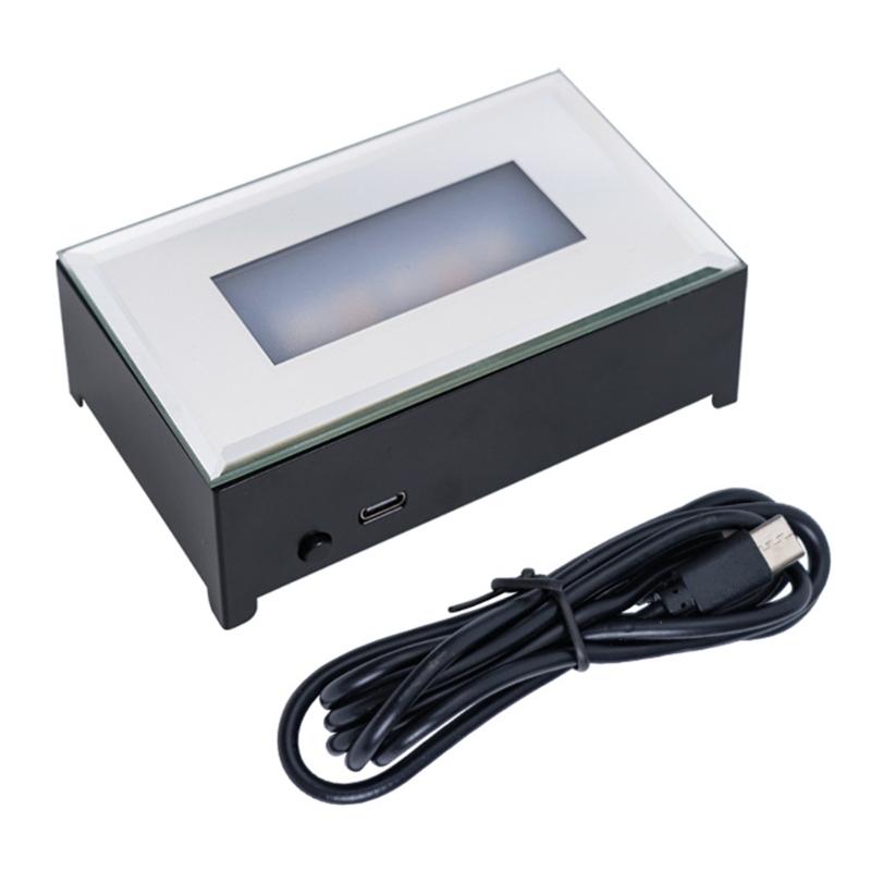 

Rectangular 3D Engraved LED Light Base for Home Decors Featuring Adjustable Colors USB Powered and Energy Saving чорний