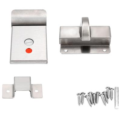 Bathroom Toilet Privacy Bolt Door Lock with Vacant Engaged Indicator and Screw Fittings