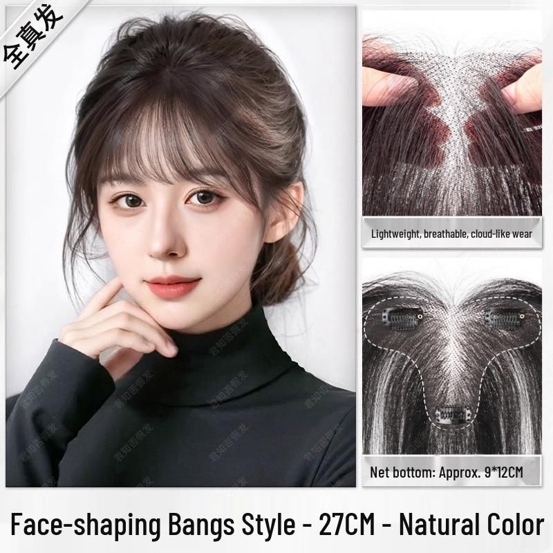 Invisible Fluffy Hair Volume Wig for Women - Seamless Real Hair Bangs Patch