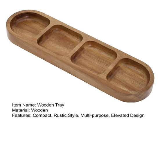 Wooden Display Tray Small Riser Pedestal Stand Rustic Elevated Tray Wooden Riser for Jewelry Perfumes Candles Plants Farmhouse Tabletop Decor