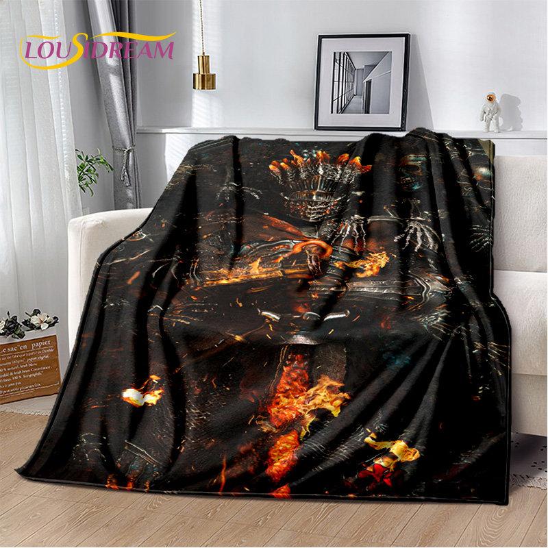 Elden Ring 3D Printed Game Gamer Soft Plush Blanket,Flannel Blanket Throw Blanket for Living Room Bedroom Bed Sofa Picnic Cover