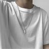 Pendant Necklace For Men Women Stainless Steel Neck Chains Geometric Rhombic Charm Hip Hop Sweater Necklace