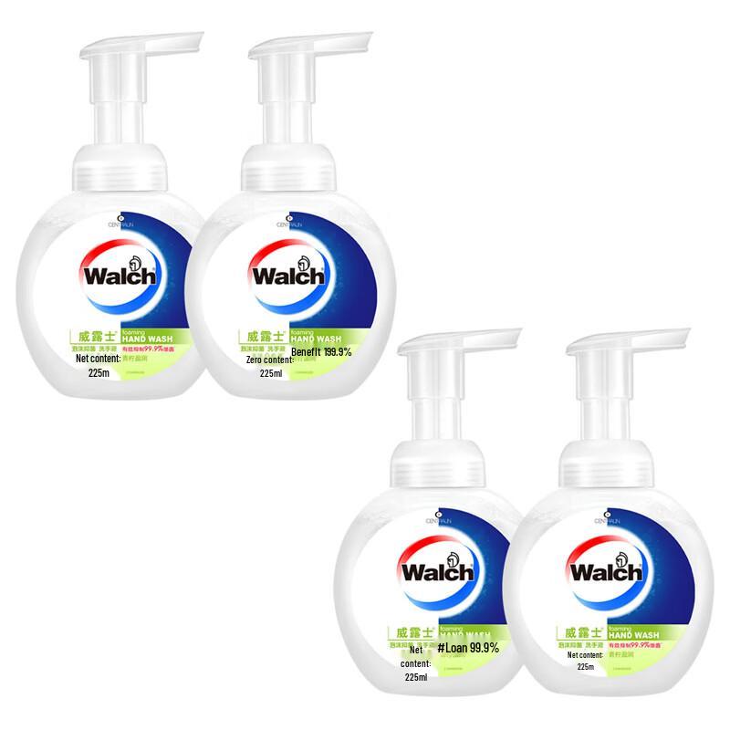 Walch Foaming Hand Soap Lime Blossom 225ml (4-Bottle Pack)
