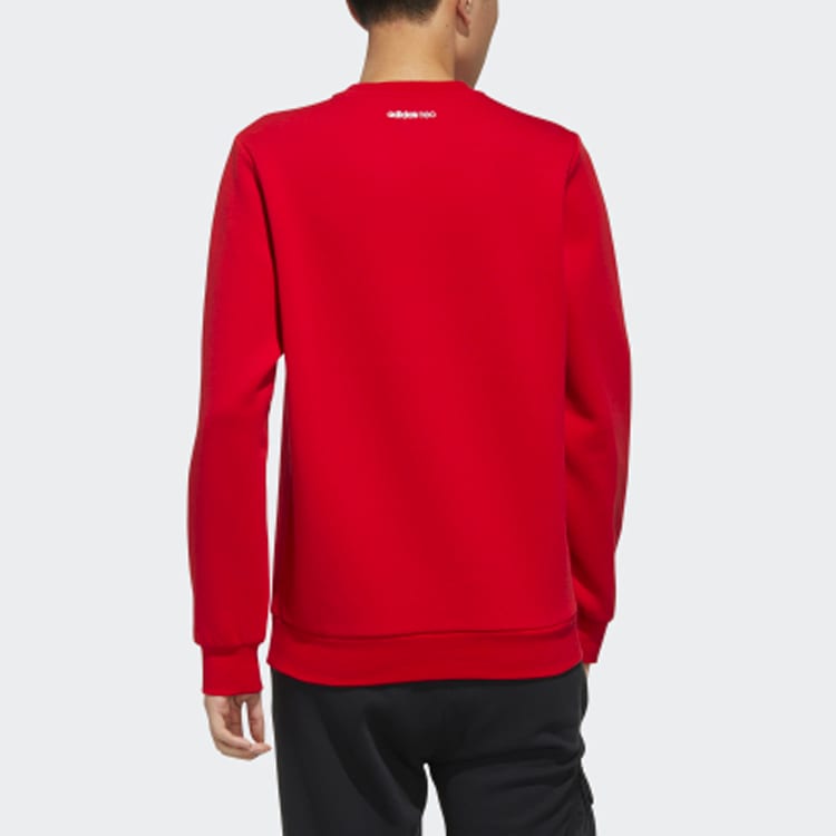 adidas Neo Sweatshirts Men's Light Scarlet Crew Neck Moderate Regular GF7091