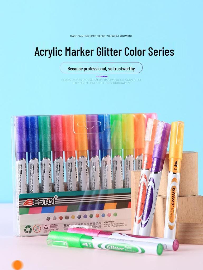 Biaodian Acrylic Marker Set: Quick-Drying, Kid-Friendly Watercolor Pens for Drawing and Hand Painting
