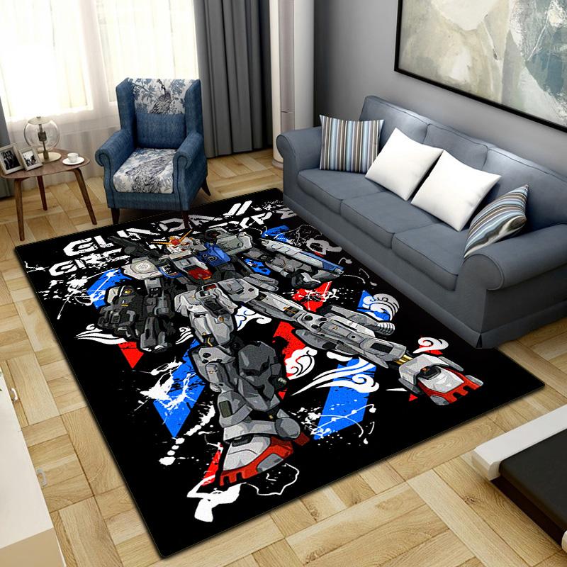 Gundam Robot Print Rug Living Room Home Fashion Decoration Office Desk Chair Carpet LXR101