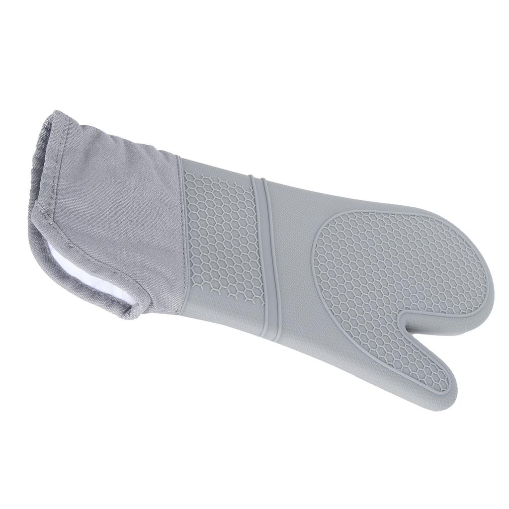 Oven Mitts Oblique Mouth Texture Silicone Nonslip Soft   Flexible To Use Cotton Lining Silicon Oven Mittens(  )