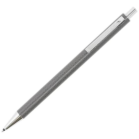 Leather Wrapped Retractable Ballpoint Pen (Anchor Gray)