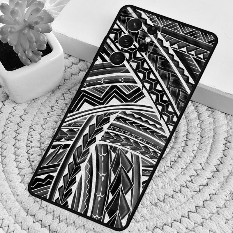 Maori Tribal Samoan Polynesian Silicone Phone Case For Samsung Galaxy Note 10 Pro S26 S25 S24 S23 S22 S21 Plus Ultra Capa Cover
