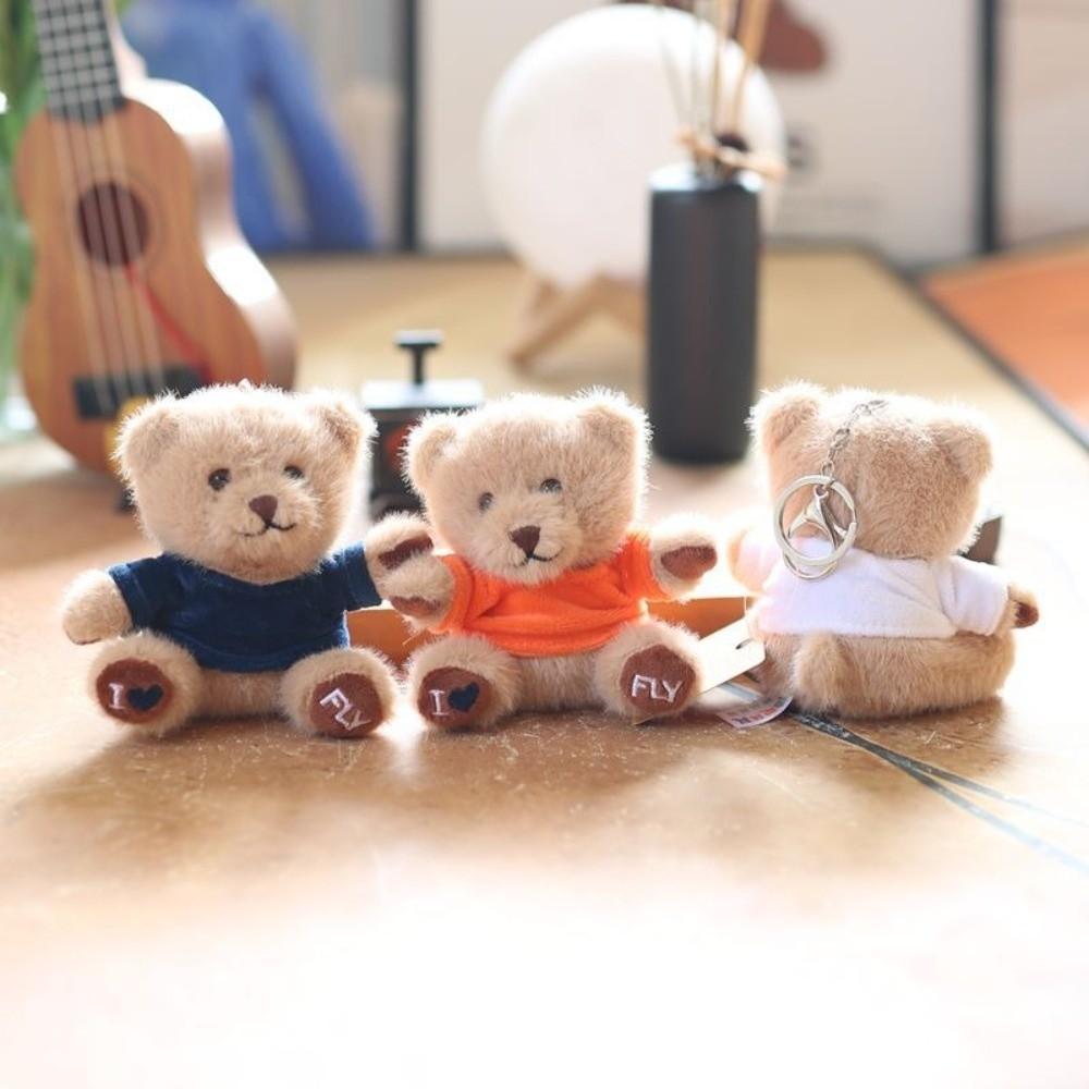 Cute Plush Bear Key Chain Stuffed Animal Bear Pendant Doll Graduation Bear Doll Bag Accessories