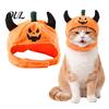 Holiday Theme Accessories for Dogs And Cats Pet Halloween Pumpkin Hat, Funny Devil Horn Cat Plush Cozy Cute Spooky Outfit Festival Celebration
