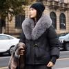 Winter fashion big fur collar cotton jacket women's short simple loose version thickened bread jacket