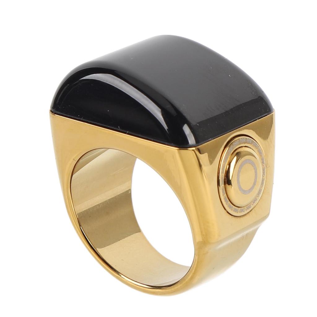 Smart Ring Counter Zinc Alloy Smart Tasbih Ring IP67 Digital Rechargeable Finger Counter Prayer