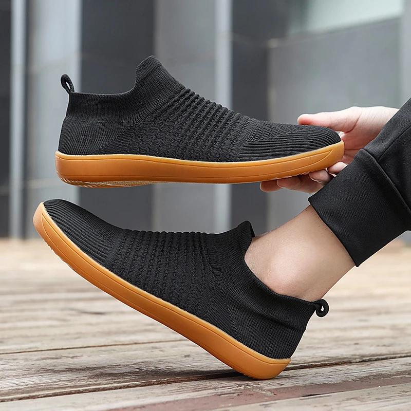 FashionMen Shoes slip on summer Mesh Sneakers Husband Slip-On Casual Shoe breathable Soft Soed Walking Shoes Mommy Shoes Mens Sneakers