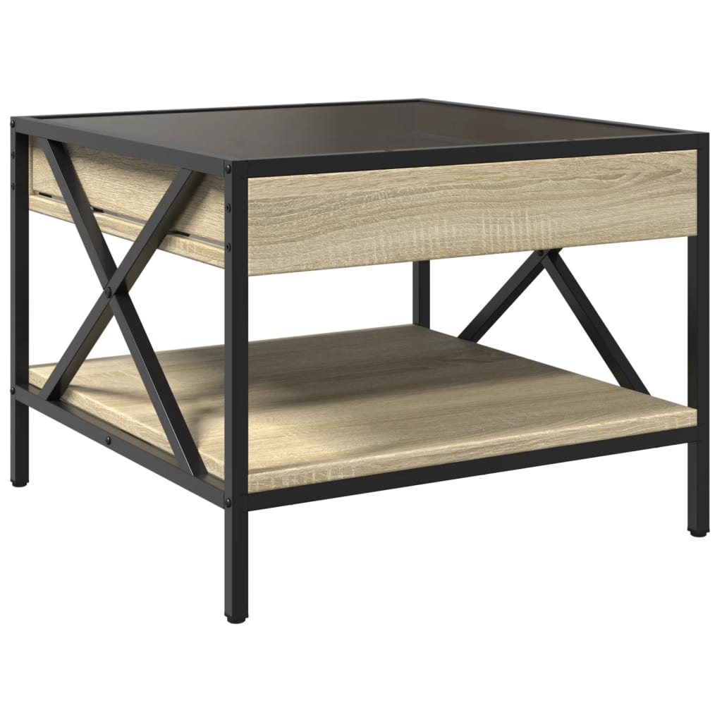 Infinity LED Coffee Table in Sonoma Oak 50x50x38 cm