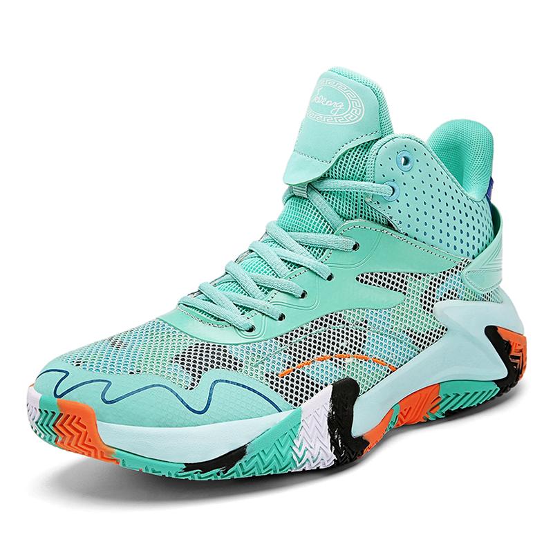 Мужские баскетбольные ботинки Tide спортивные кроссовки для бега студенческие мужские кроссовки для походов и путешествий 38 зелёный 4389₽