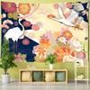 Crane Bird Wall Hanging Tapestry Oil  Painting Retro Bohemian Art Mattress Room Bedroom Home  Decoration Decor