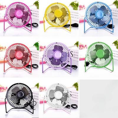 USB Cartoon Metallventilator Aluminiumblatt Mini Superleise Farbe Kleiner Ventilator Eisenkunst Computerlüfter