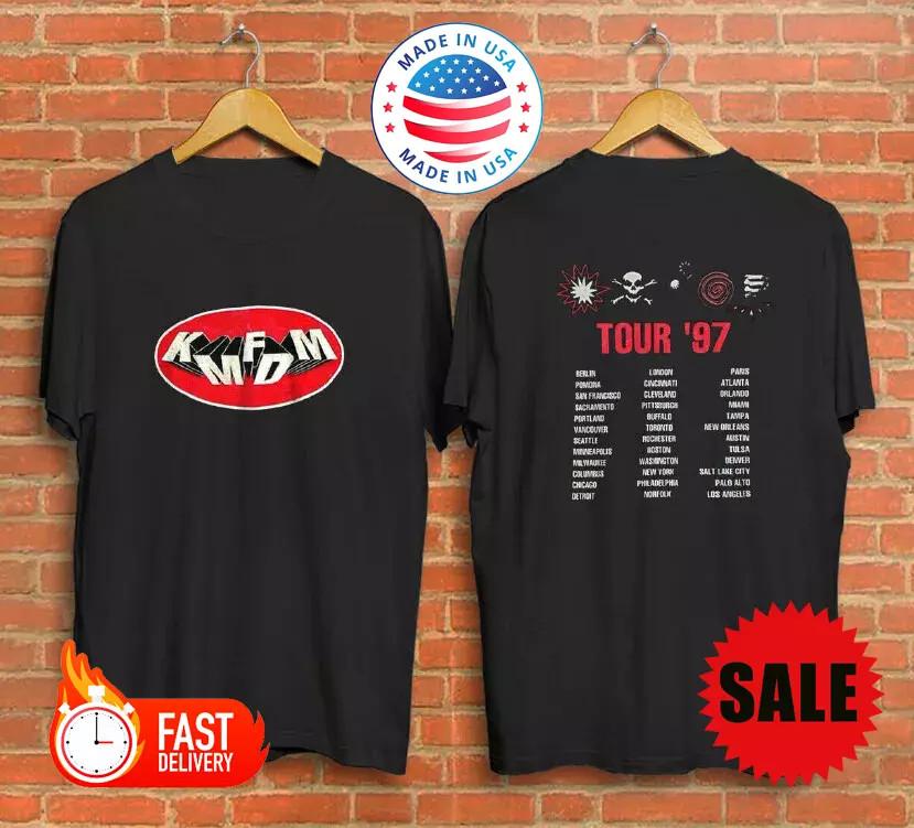 KMFDM 1997 Symbols Tour Concert T-shirt Gift For Fans XL