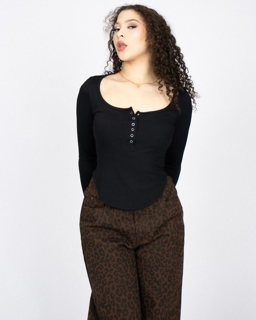 Kulsiseu Cs Leopard Wide Jeans-025