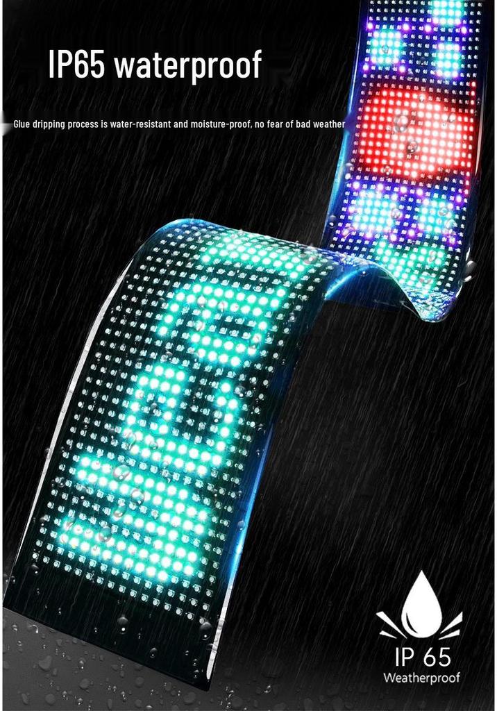 LED Bluetooth Full Color Waterproof Flexible Emoji Car Screen