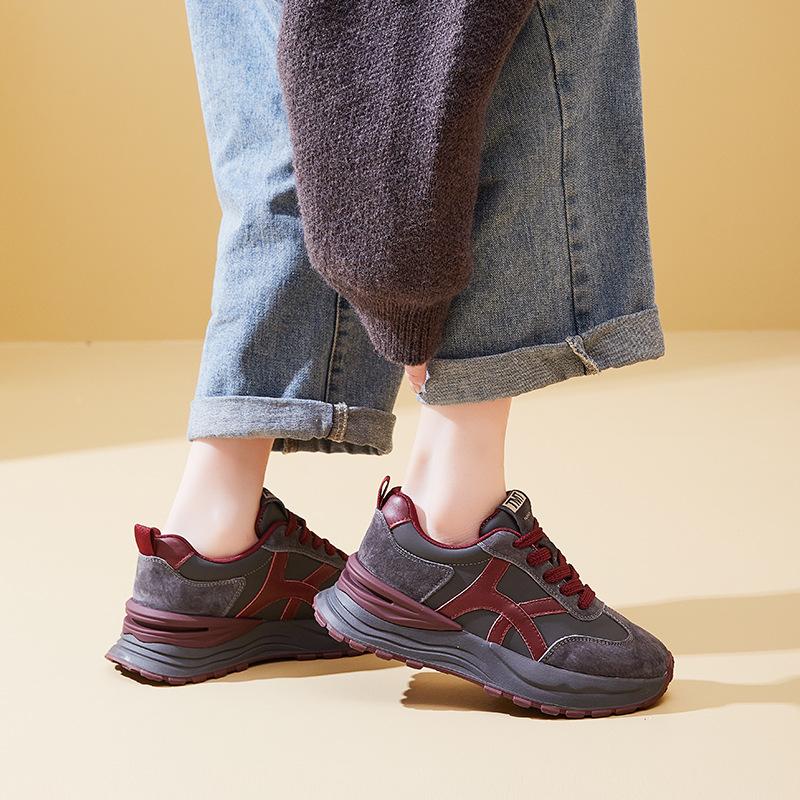 New Dad Shoes for Women, Fashionable Thick-soled Sports Single Shoes
