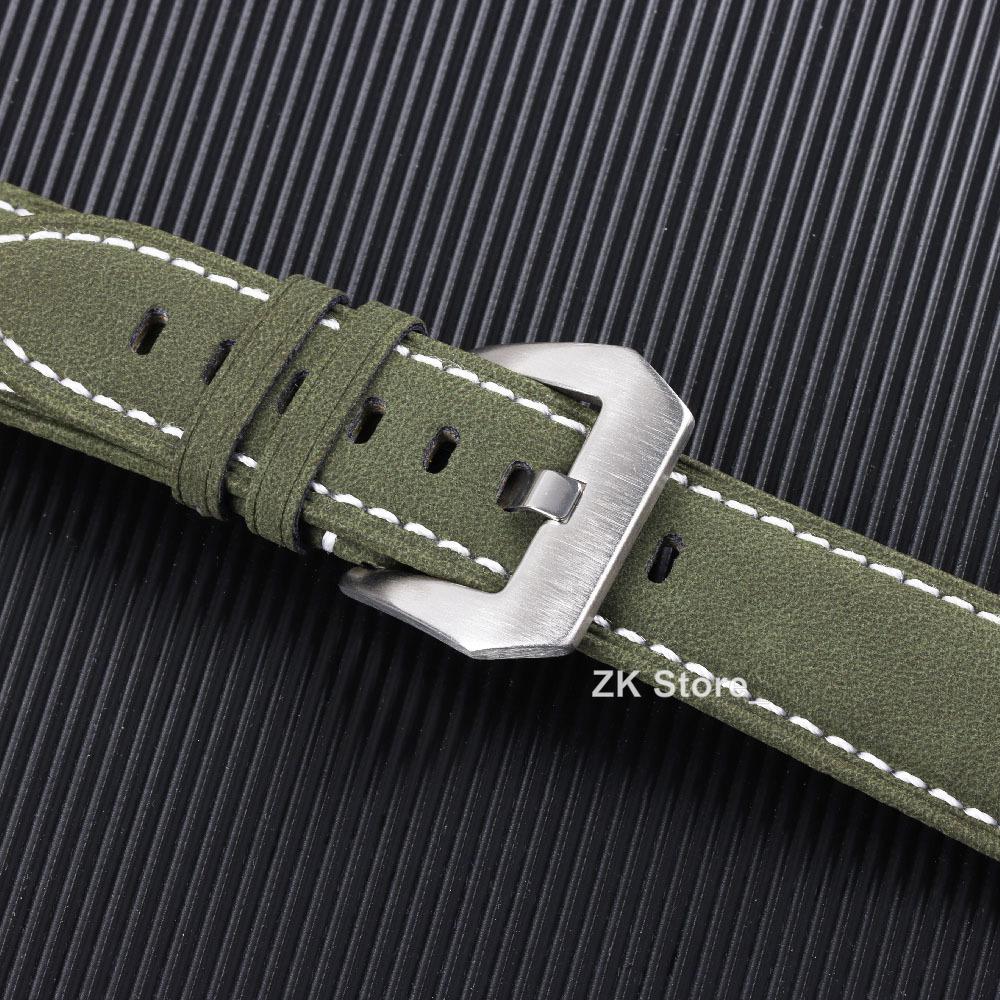 Geniune Retro Calf Cowhide Watchband 18mm 20mm 22mm 24mm Wristband for Samsung Watch Strap for Seiko Universal Replacement Strap