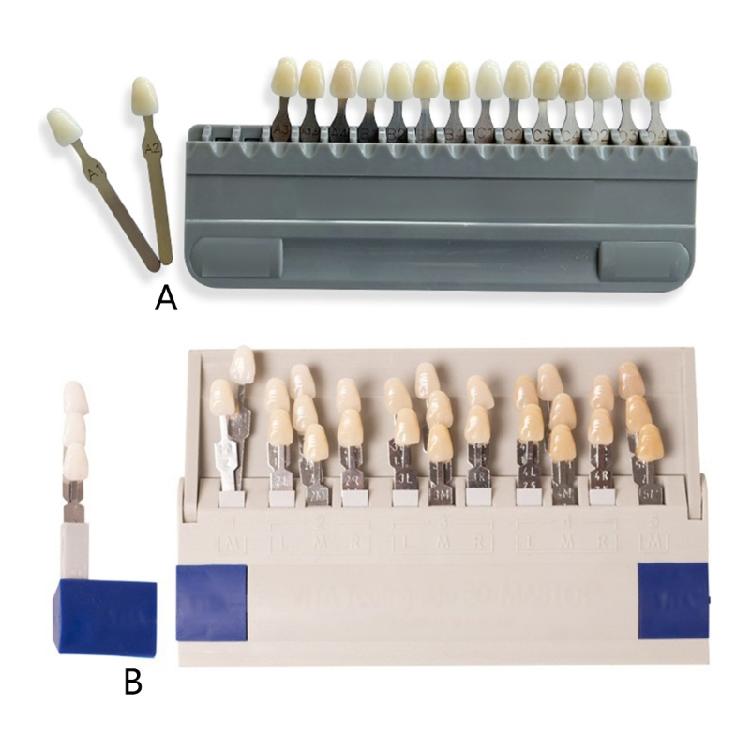 Teeth Shade Guide Classical Dentistry Equipment Teeth Whiten Porcelain 16/29 Colors Tooth Model Colorimetric Plate