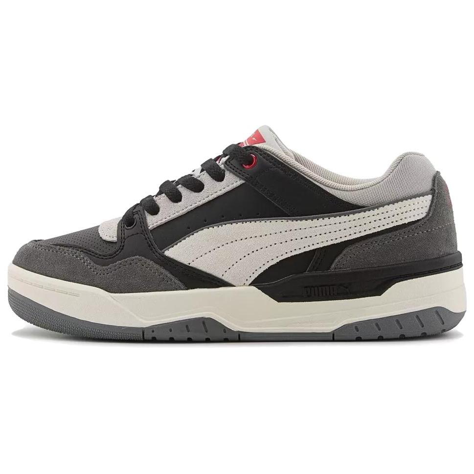 Puma Rebound Fabric Synthetic Leather Comfortable Shock Absorption Low-Top Sneakers Unisex Sneakers Black Gray 400214-03