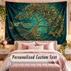 Baum des Lebens (130) Themen-Wandteppich, individuell mit Namen und Text, personalisierter Hänge-Wandteppich für Schlafzimmer, Wohnzimmer-Dekoration