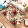 Vintage Floral Elegance Rug Design Patterned Carpet, Non Slip Mat Suitable for Living Room and Bedroom Sofas