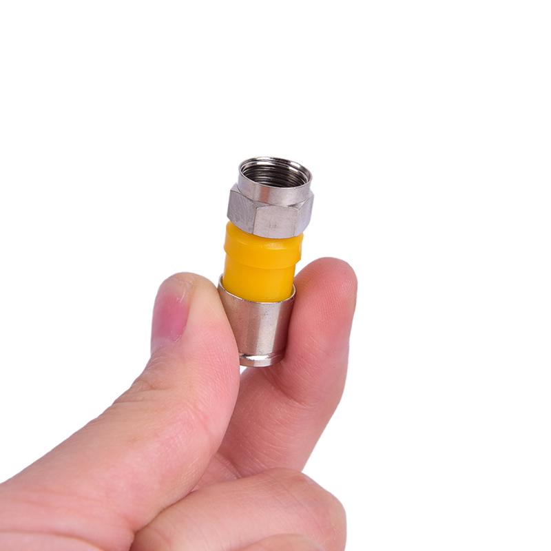 New 10pcs RG6 F Type Compression 2.8cm Snap Seal Plug Connector Waterproof F Type