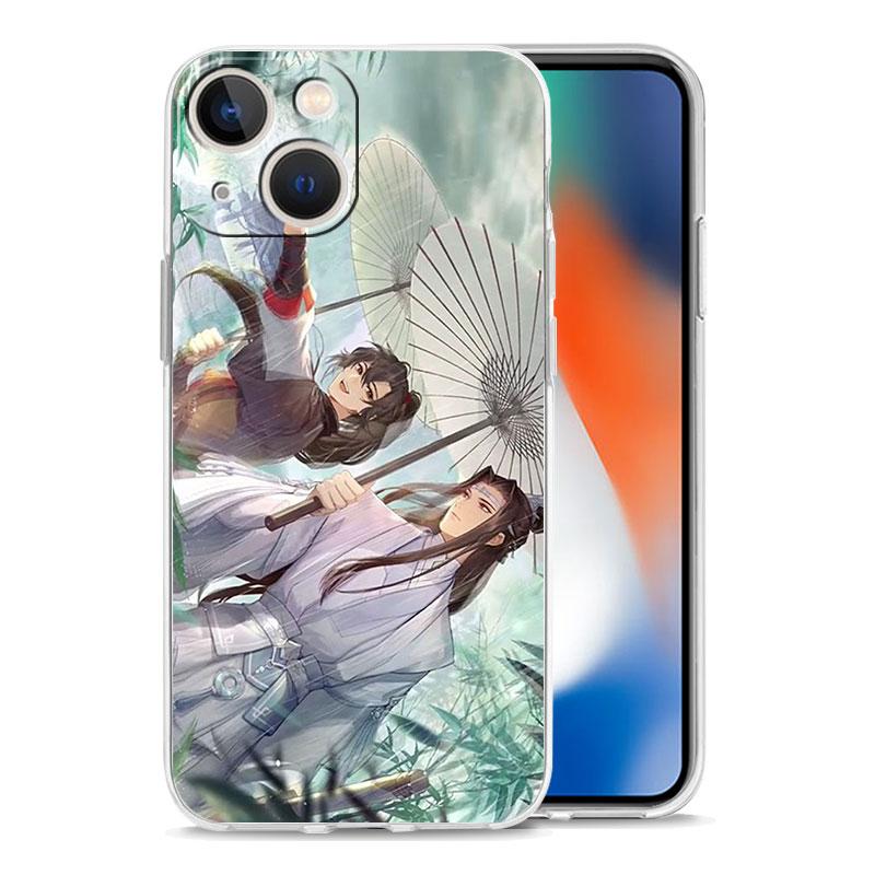 Handyhülle für iPhone 15 14 13 12 Mini 11 Pro Max XS X XR 7 8 Plus Transparente TPU-Hülle Comic Man Erha und sein weißer Katzenmeister