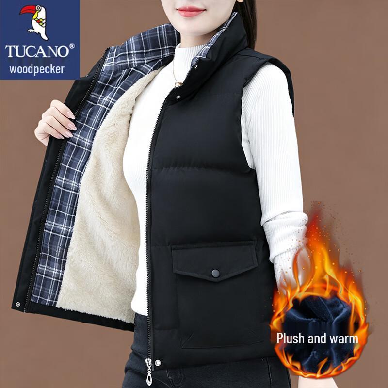 Tucano Women's Thickened Stand-Collar Padded Vest