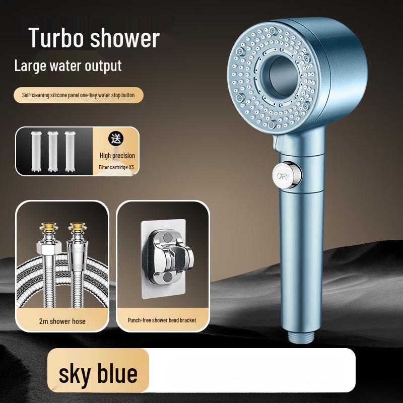 Turbine Air Pressurized Shower Head Set