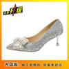 Fairy bridesmaid crystal shoes wedding high heels with evening dress pointed wedding shoes bride shoes new in spring and autumn 2025