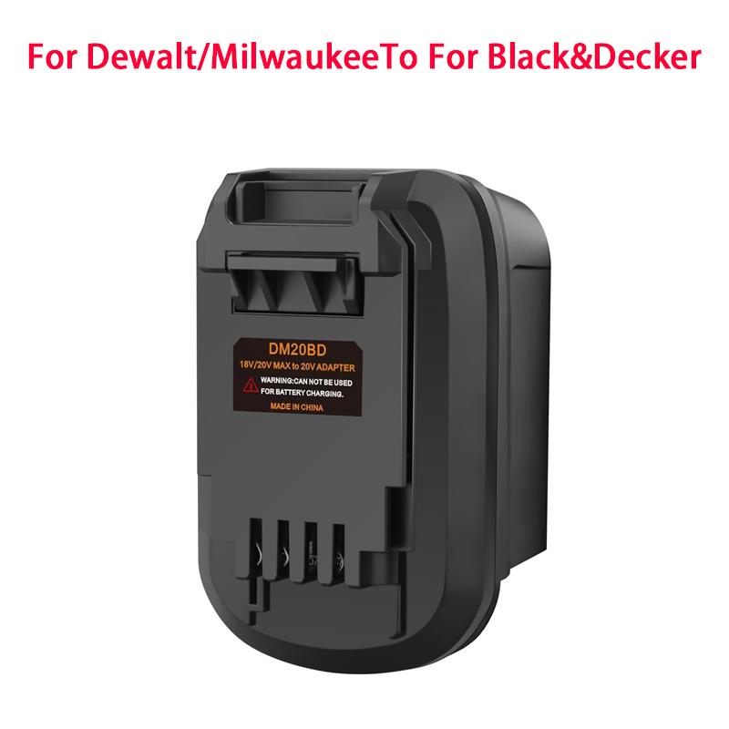 

НОВЫЙ Портативный Адаптер Батареи Для Литий-ионных Аккумуляторов DeWalt/Milwaukee 18В/20В для Использования с Аккумуляторным Электроинструментом Black and Decker 20В