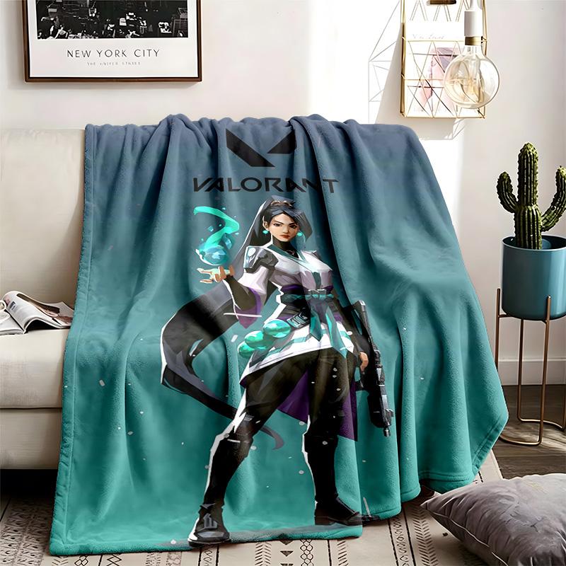 VALORANT Theme Blanket Suitable For The Sofa Camping And Travel Made Of Soft Flannel Material An Ideal Gift For Occasions Such As Birthday
