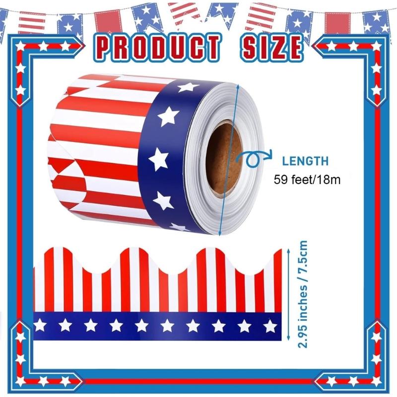 Independence Day Bulletin Border Trim 4th of July Bulletin Board Borders Border Sticker Bulletin Board Decorations