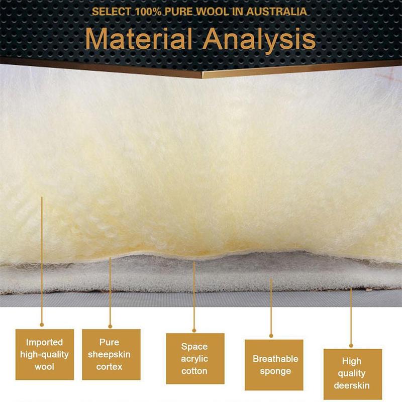 Universal Winter Car Seat Cushions Australian Sheepskin Autumn Winter Warm Fur Seat Cover Auto Interior Accessories