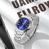 Men's Stainless Steel Quartz Watch with Date Display
