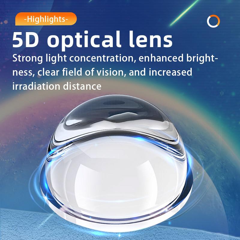 3 Lens Motorcycle LED Spotlights Headlamp Bulbs External Scooters Fog Lamp Projector Lens Dual Color Work Auxiliary Spot Light