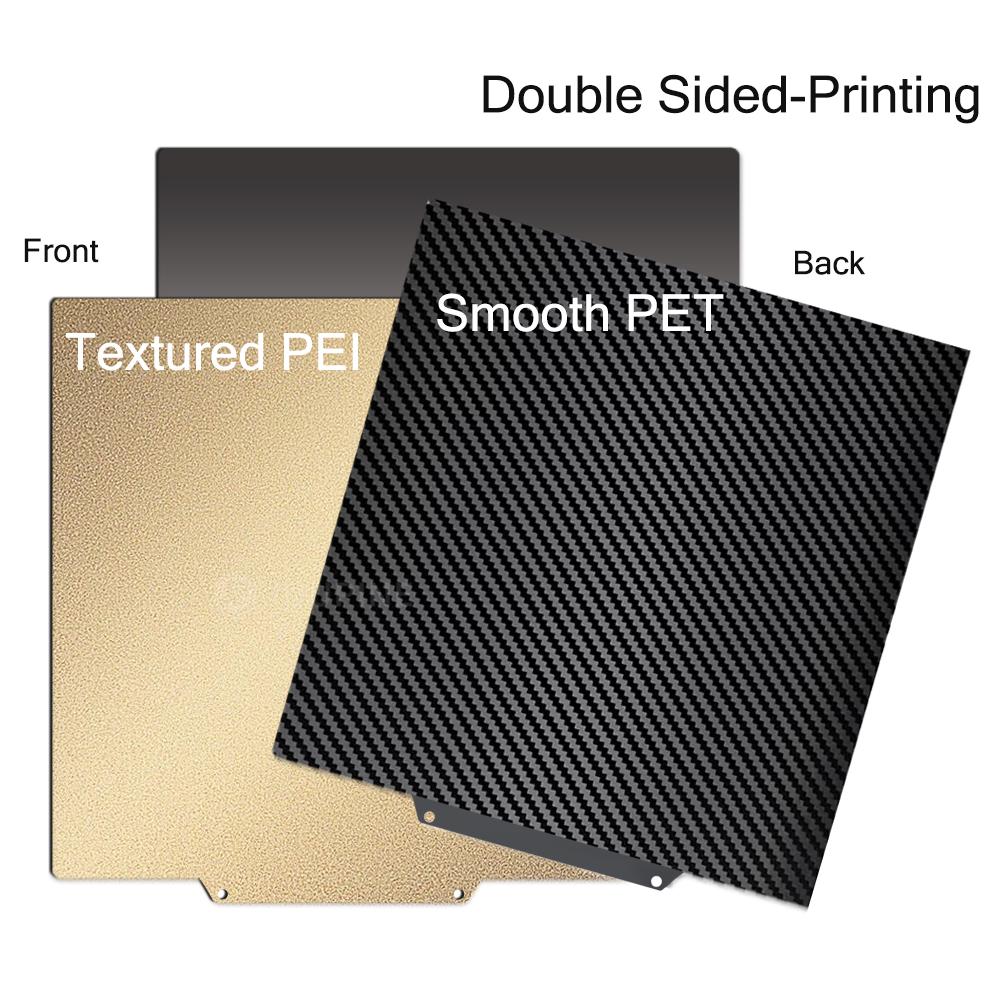 Double Sided H1H Textured PEI 330x330 Sheet Spring Steel 330mm Build Plate Flexible Print Bed for QIDI X-Max 3