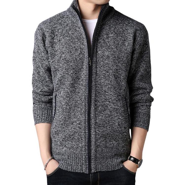 knit zip jacket