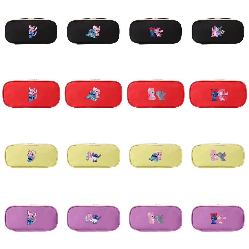 Stitch Colorful Pencil Case Canvas Storage Bag For Elementary School Students