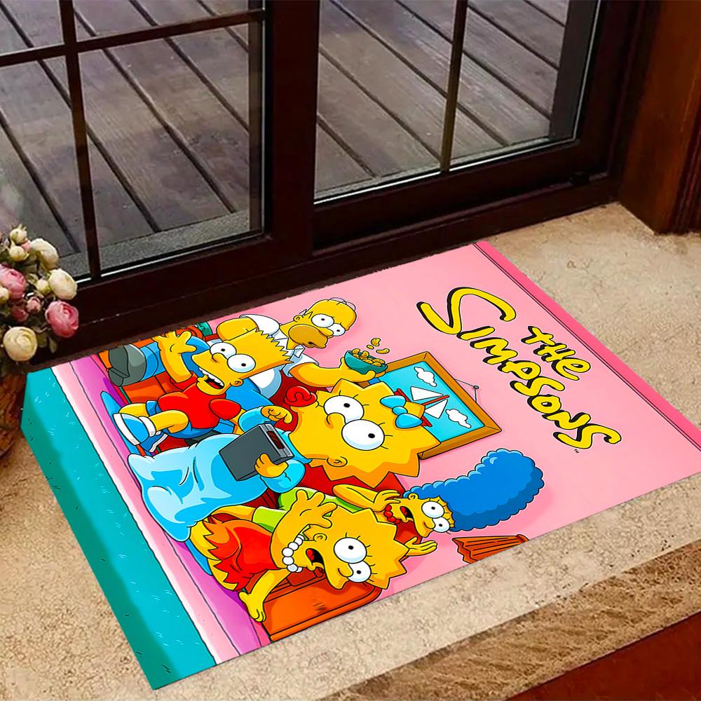 Tappeti Antiscivolo a Tema Mashup Simpsons Gta Vi - Arredamento per la Casa in Poliestere, Adatti per Camere da Letto, Soggiorni, Ingressi, Studi e Decorazioni